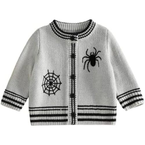 Toddler Baby Boy Halloween Outfit Knit Sweater Cardigan