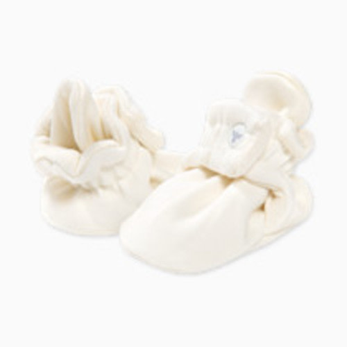 Burt's Bees Baby Organic Cotton Booties - Eggshell White, 3-6 M