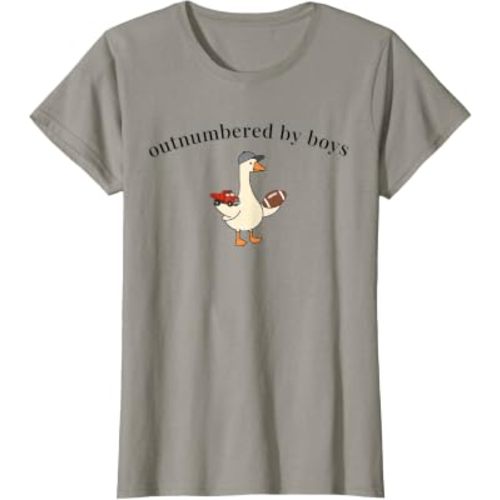 Outnumbered By Boys Funny Mom Goose Family Life T-Shirt