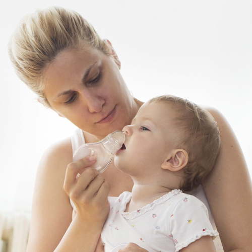 Haakaa Easy-Squeezy Silicone Bulb Syringe, Adjustable Suction Nasal Aspirator with 2 Tips, 100% Food-Grade Silicone, BPA & PVC Free, for Newborns