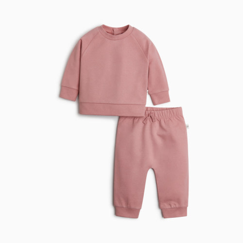 Tiny Kind 2 Piece French Terry Set - Pink, 3-6 M