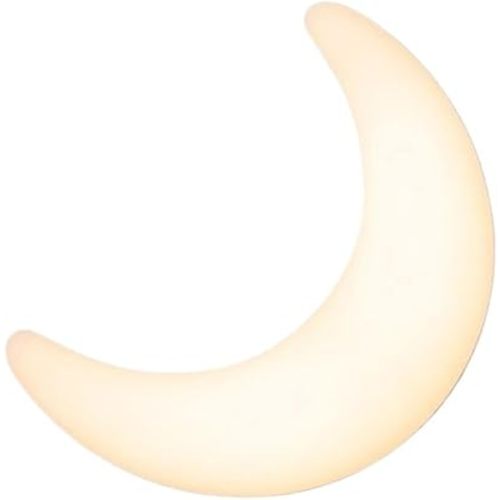 Modern Crescent Moon LED Wall Sconce, Tricolor Dimmable Night Light, for Kids Room, Nursery, Bedroom, Living Room, Playroom Decor Lighting