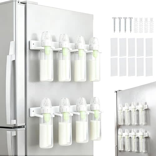 Palksky Baby Bottle Storage Organizer for Dr. Brown's,Baby Bottle Holder for Wall Storage, Fridge and Cabinet, Space Saving Organizer for Baby Stuff Essentials（2-Pieces）