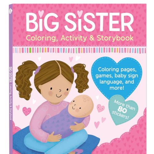 Big Sister Activity Book and Story with More than 80 Stickers - Includes Coloring Pages, Mazes, and More