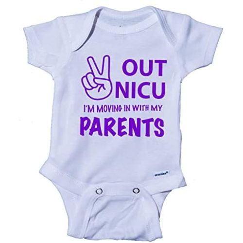 Ink Trendz Peace Out NICU I'm Going Home With My Parents NICU Baby Onesie NICU Graduate