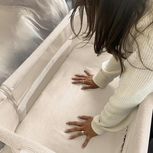 Newton Baby Fitted Sheets for Bassinet & Bedside Sleeper, Essential Bassinet (2-Pack) - Ultra-Breathable, Washable and Ultra-Soft, 100% Muslin, 19" x 35" - Sandstone