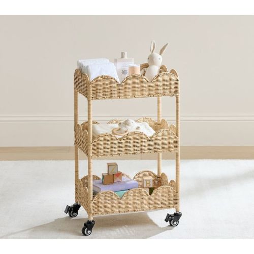 Palmer Scallop Tiered Storage Cart
