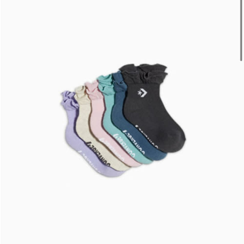 ​6-Pack Ruffle Ankle Socks Little Kids Socks. Converse.com