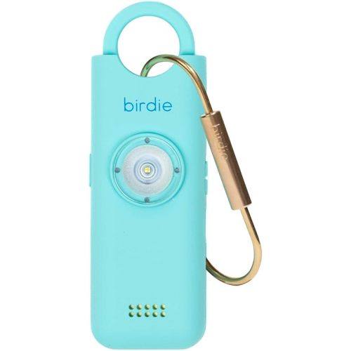 She's Birdie - The Original Personal Safety Alarm for Women by Women - Loud Siren, Strobe Light and Key Chain for Self Defense - Rechargeable with Power Switch and Flashlight (Aqua)