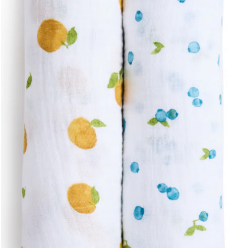 aden + anais Organic Cotton Muslin Swaddles 2 Pack in Fresh Fruit | aden + anais