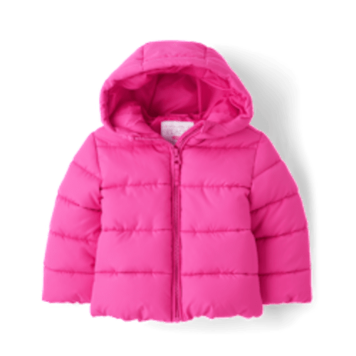 Toddler Girls Long Sleeve Puffer Jacket - PINK | The Children's Place