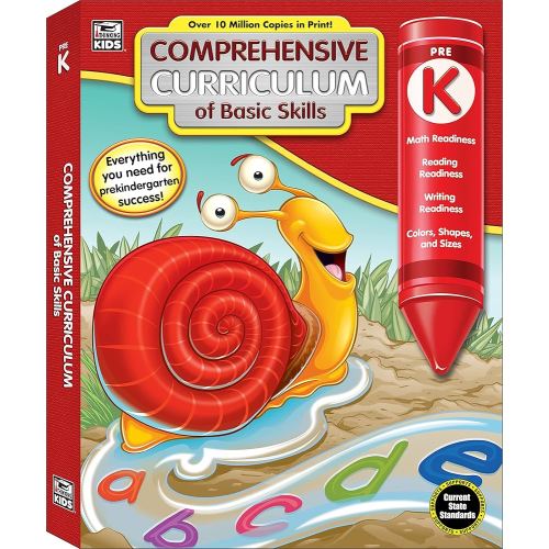Carson Dellosa Comprehensive Curriculum of Basic Skills Preschool Workbook, Toddler Activity Book With Alphabet, Colors, Shapes, Counting, Phonics, and Pre Writing Practice