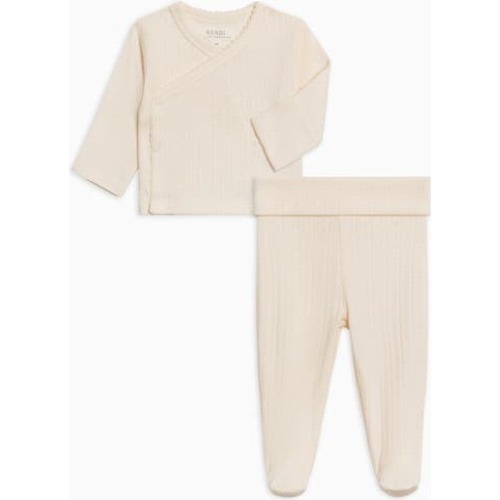 Lacey Pointelle Kimono Top and Pant Set, 0-3M
