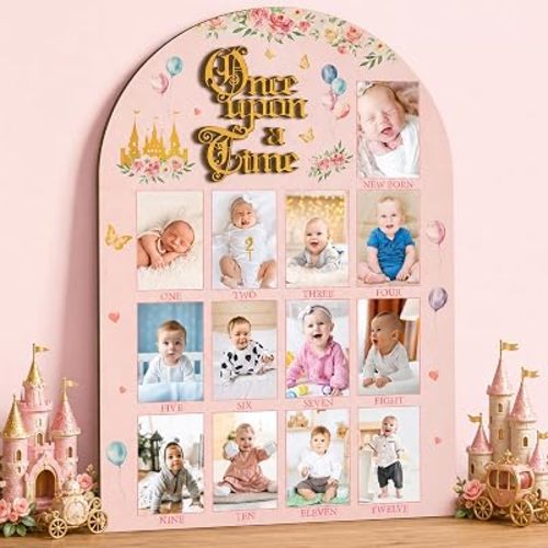R HORSE 3D My First Year Photo Display Frame Board, Fits 2 x 3 inch Picture