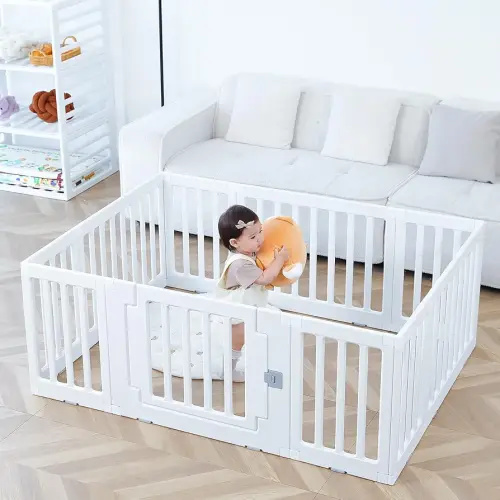 Gupamiga baby Playpen Kids Activity Centre Safety Play Yard Home Indoor Outdoor - Super Strong Protection for Your Little Ones' Playtime, 2024 New Model (9 panels+1 door)
