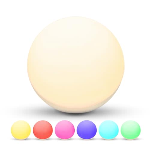Egg Light for Nursery with Baby White Noise Machine | Wireless Kids Night Light, with 22 Built-in Soothing Sounds + BT Connection for Streaming Using Your Smartphone