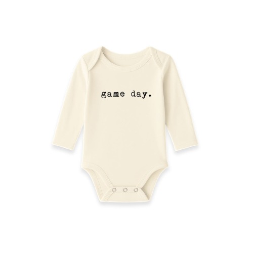 Game Day - Organic Long Sleeve Baby Bodysuit, 0-3M