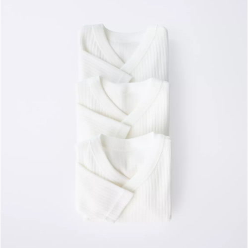 THREE-PACK OF LONG-SLEEVE BODYSUITS WITH KIMONO COLLAR - Oyster-white | ZARA United States