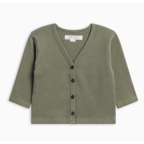Wells Waffle Knit Button Cardigan