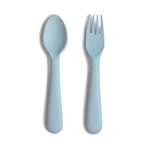 Mushie Baby Dinnerware Fork and Spoon Set