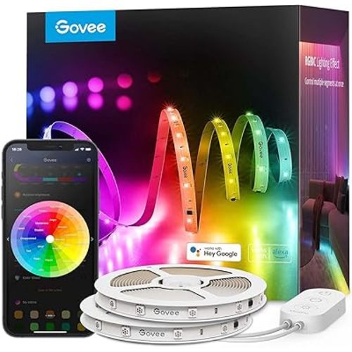 Govee 100ft RGBIC LED Strip Lights, Work with Alexa and Google Assistant