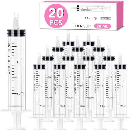 120 PCS 3ml Syringe with Cap for Liquid, Oral Syringe without Needles for Medicine Dropper, Colostrum Collect, Feeding Pets, Liquid Measuring, Individually Sealed, Luer Slip
