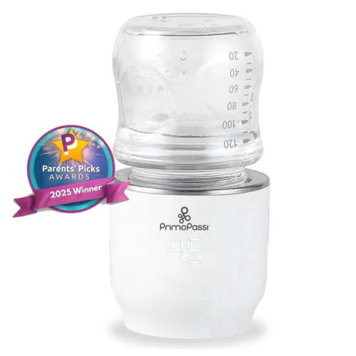 Primo Passi Portable Baby Bottle Warmer, USB Travel Milk Warmer for Breastmilk & Formula, White