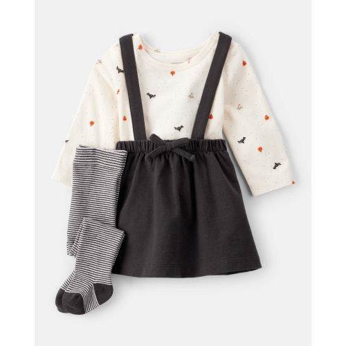 Baby 3-Piece Halloween Tee & Jumper Set - White/Black - Carter's | Carter's