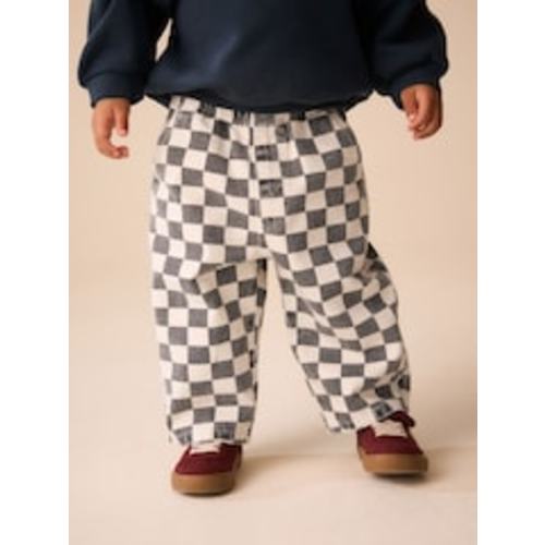 Buy Black / White Checkerboard Pull On Wide Trousers (3mths-7yrs) from Next USA