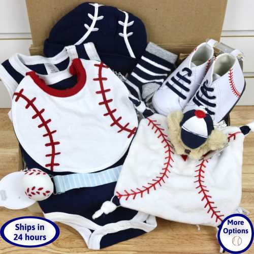 Baseball Baby Gift Box: Newborn Sports Theme Outfit