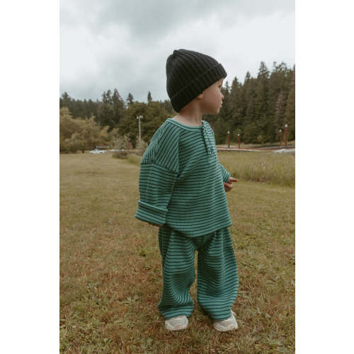 Micky Set in Thin Green Stripe