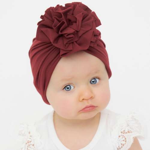 Baby Turban Hat, Baby Girl Turban, FLOWER Baby Turban,Baby Stretchy Hat, Baby Turban Headband, Infant Hat, Newborn Turban, Baby Headbands