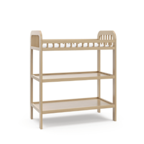 Stork Craft Pasadena Changing Table with Water-Resistant Changing Pad, Driftwood