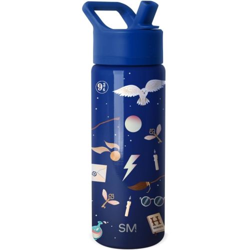 Simple Modern Kids Summit Water Bottle with Straw Lid | Harry Potter 18oz Stainless Steel Cup Insulated Tumbler for Girls, Boys, School | Magical Mashup