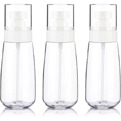 3-Pack Small Spray Bottles, 3.4oz Clear Refillable Plastic Travel Spray Bottles