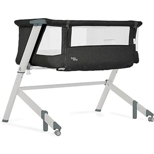 Evolur Stellar Bassinet & Bedside Sleeper – Adjustable Height Bedside Crib for Newborns, Breathable Mesh Sides, Portable Co-Sleeper, Easy To Fold and Travel, Carry Bag Included