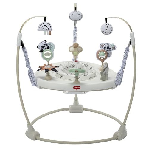 Tiny Love 4-in-1 Jump & Play Stationary Activity Center, Black and White