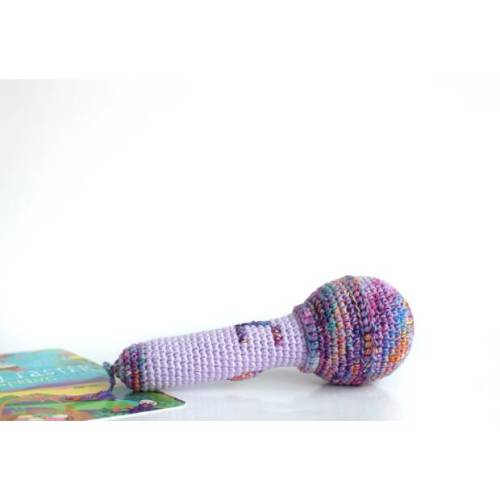 Yellow Giraffe Toys Purple Amigurumi Baby Microphone