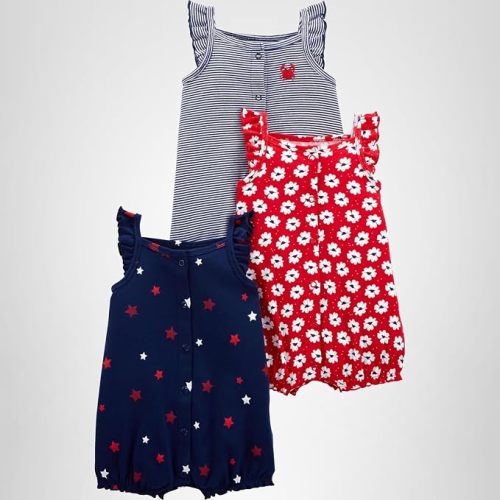 Simple Joys by Carter's baby-boys 3-pack Snap-up Rompers