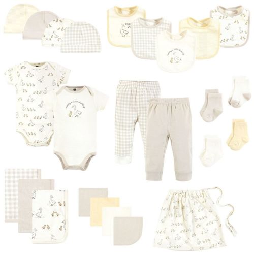 Hudson Baby Infant Baby Layette Baby Starter Set 25pc, Little Duck, 0-3 Months