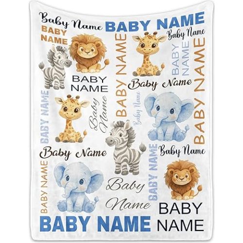 Ship Next Day Custom Name Blanket,Personalized Baby Blankets for Kids, Ultra-Soft Cozy Flannel Blankets, Customized Gifts for Boys & Girls Kids Teenagers.