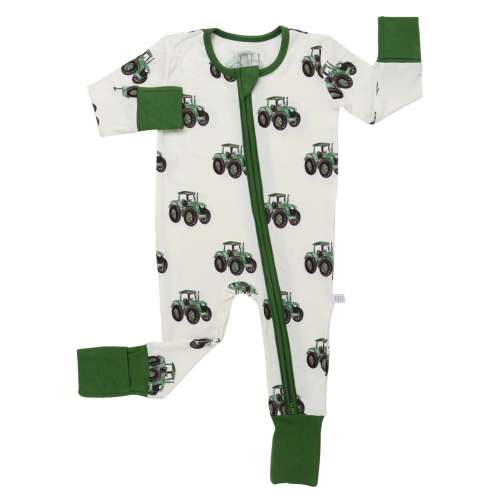 Boys Tractor Double Zipper Romper – Hamner Hill