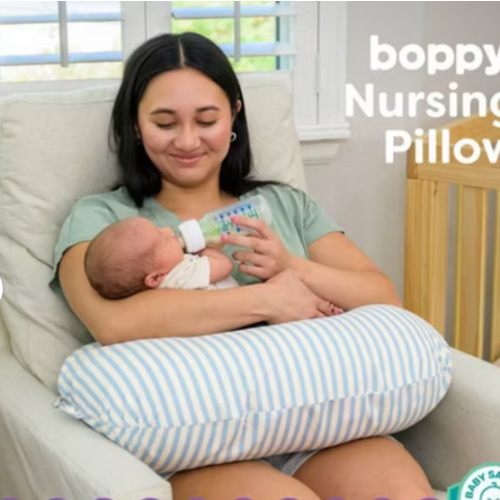Boppy New Nursing Pillow - Vintage Blue Stripes