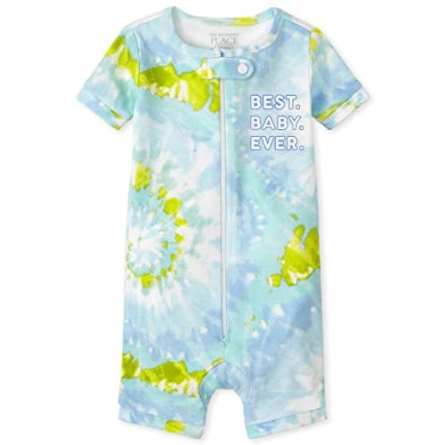 The Children's Place Baby Short Sleeve Zip front One Piece Footless Pajama