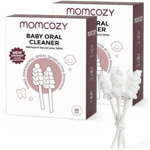 Momcozy Baby Tongue Cleaner Baby Toothbrush Disposable Oral Cleaner 80Count
