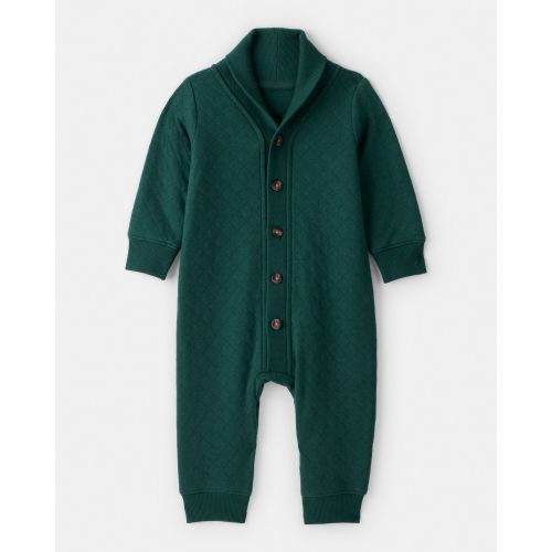 Baby Boy Quilted Long-Sleeve Jumpsuit - Green - Carter's | Carter's