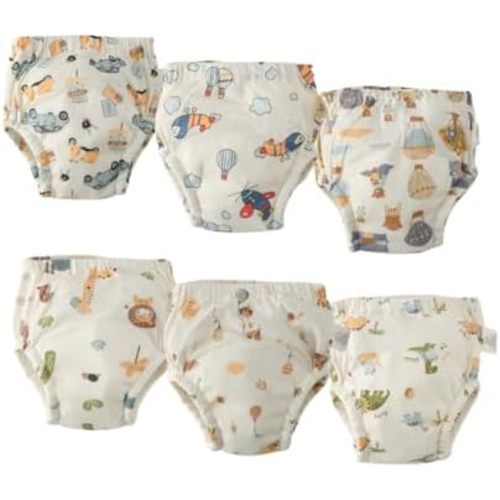 Baby Training Underpants,Soft Cotton Absorbent Potty Training Underwear For Baby Boys And Girls 6 Pack