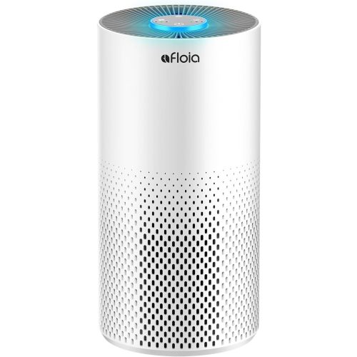 Afloia Air Purifier for Home Bedroom Large Room Up to 1076 Ft², 3-Stage Filter Air Purifiers for Bedroom, Remove Dander Pets Hair Pollen Mold Smoke, 7 Colors Light, Kilo Grey