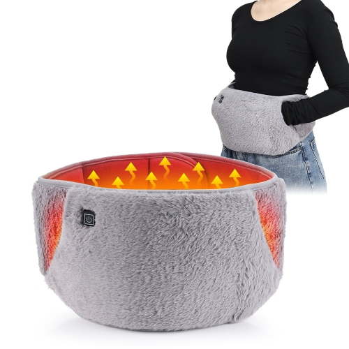 Heating Pad, Portable Warm Uterus Belt Hand Warmer, Electric Fast Heating Belly Wrap Belt with 3 Heat Levels, Soft Lightweight Crystal Fluff Waist Heating Pad for Abdominal Period Protector