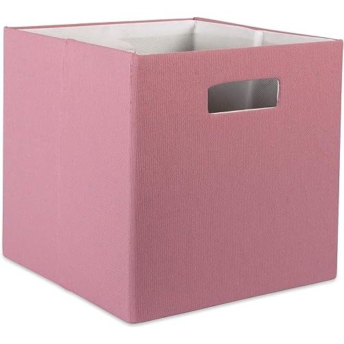 DII Poly-Cube Storage Collection Hard Sided, Collapsible Solid, Large, Rose